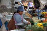 Marktfrau in La Paz, Bolivien