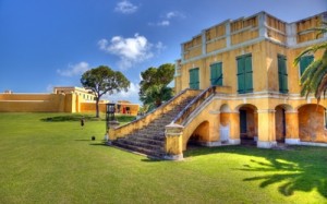 Altes Zollhaus in Christiansted, St. Croix. Die Insel gehört zu den US Virgin Islands.